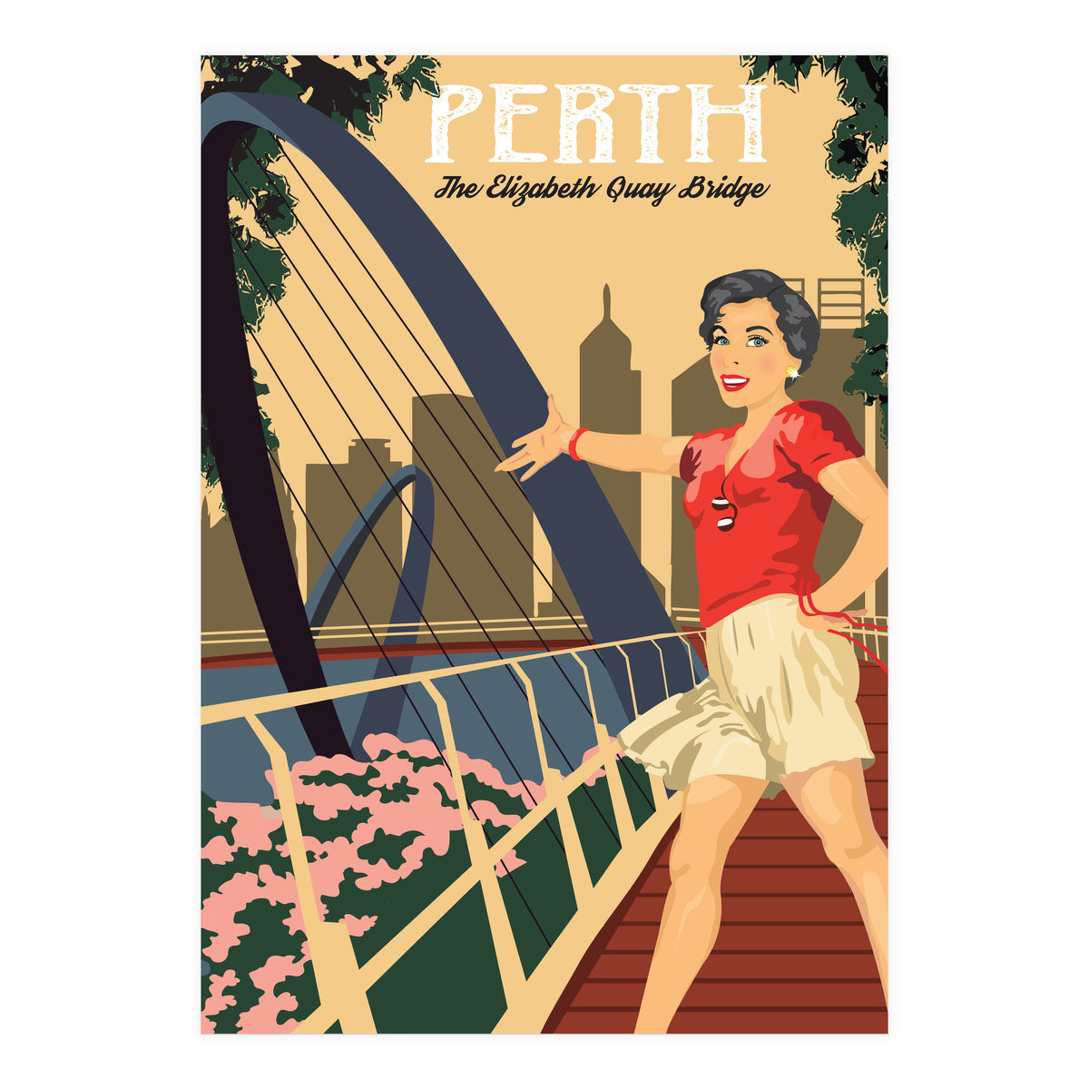 Perth, The Elizabeth Quay Bridge, Australia (Print Only)