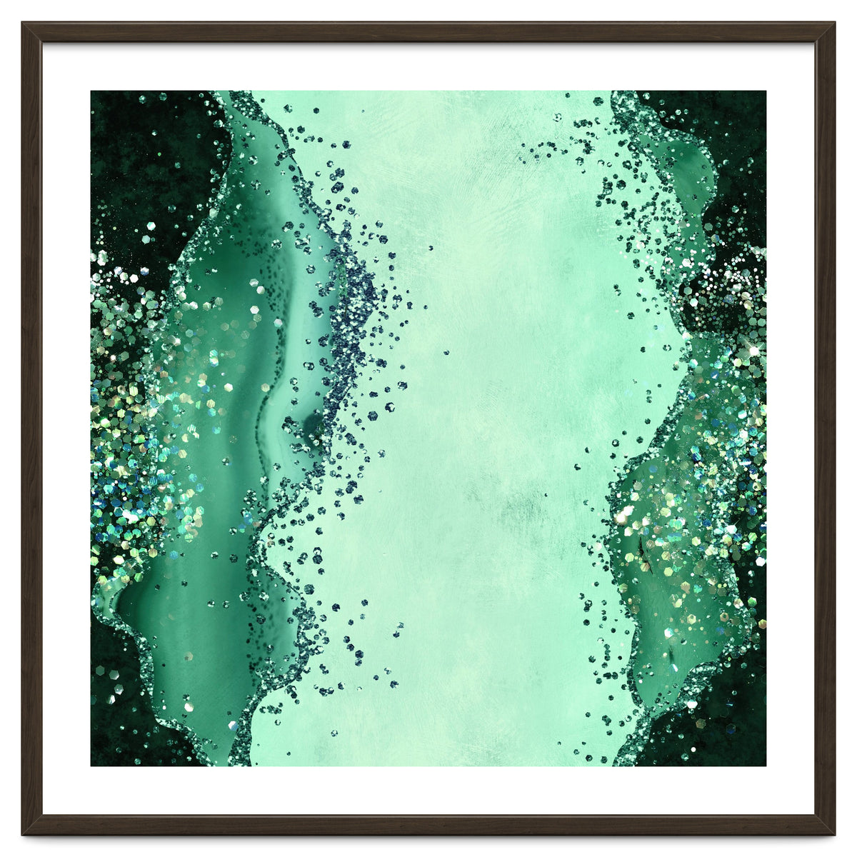Emerald Glitter Agate Texture 01