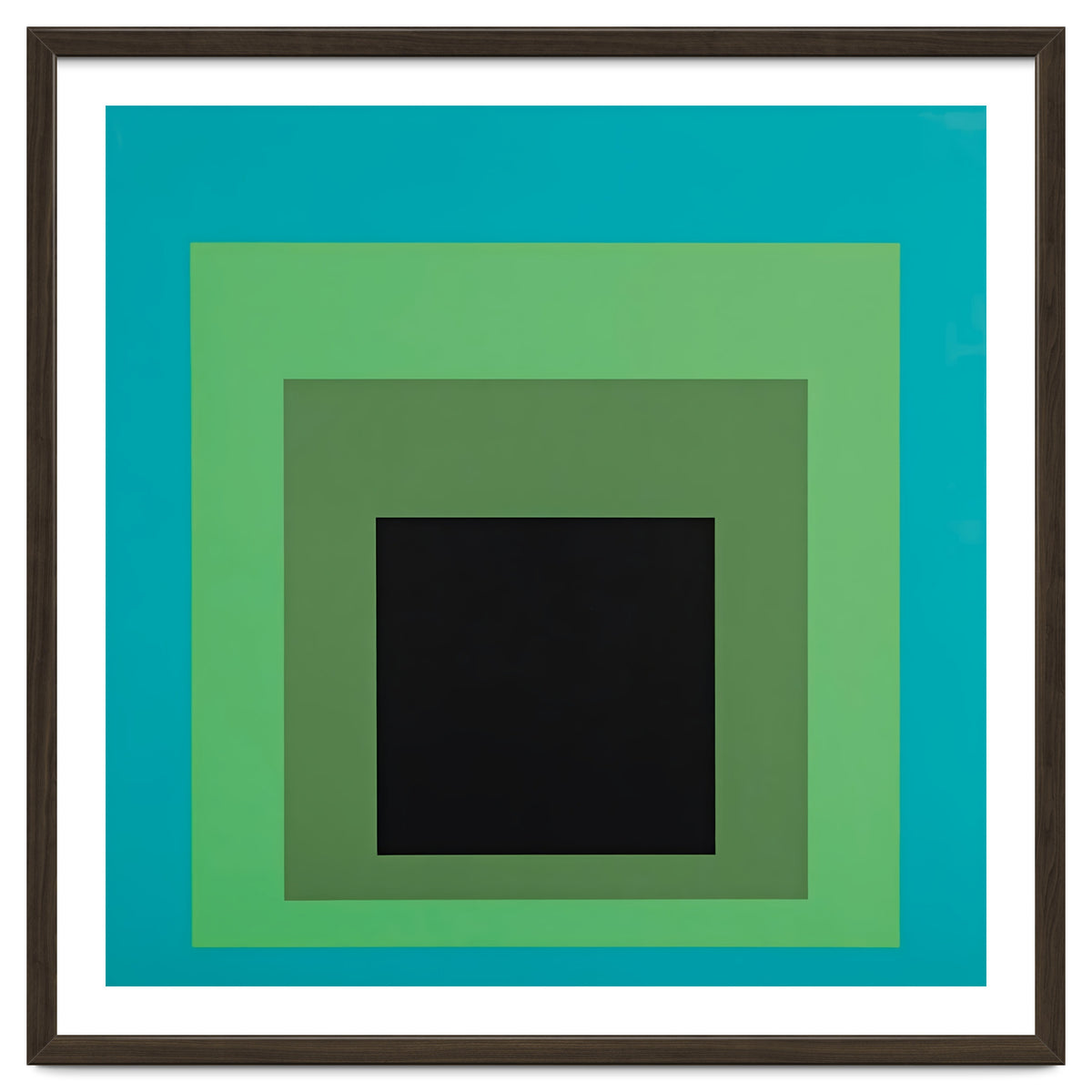 JOSEF ALBERS - HOMAGE TO THE SQUARE GREEN BLACK