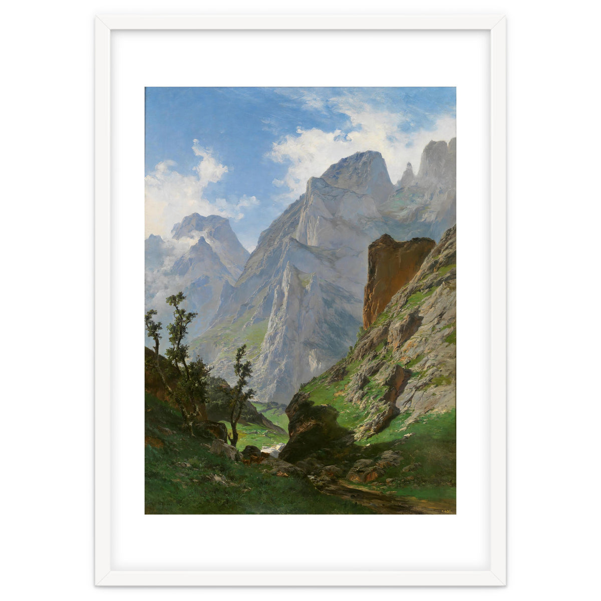 Carlos de Haes / 'Mancorbo Canal in Picos de Europa', 1876, Spanish School.
