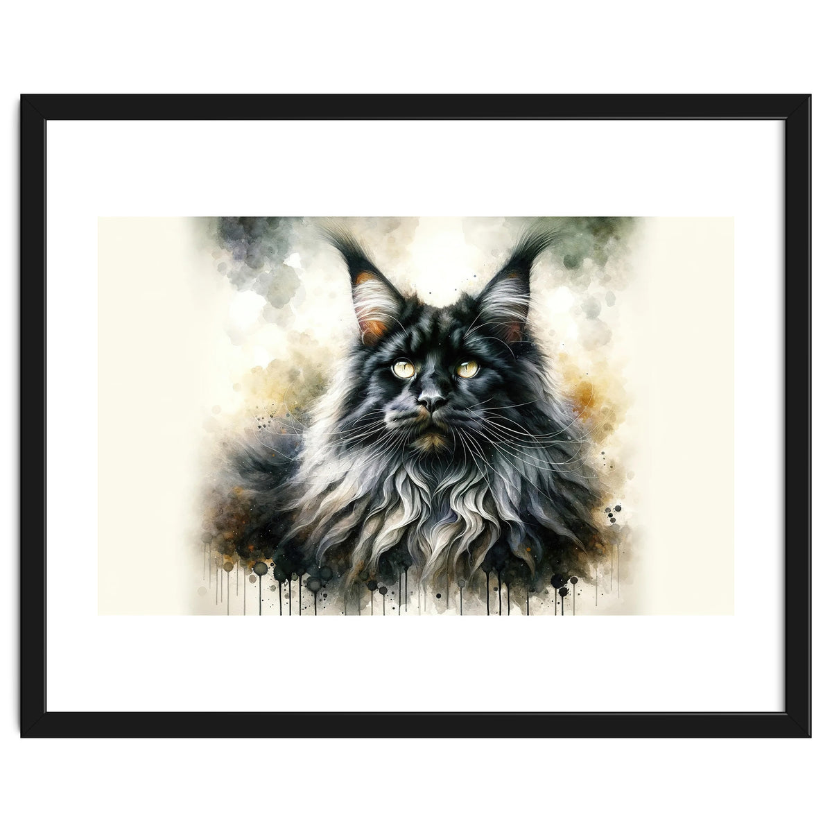 Majestic Long Haired Cat Portrait
