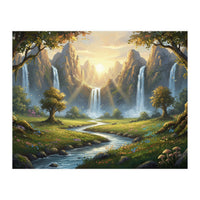Enchanted Waterfall Meadow (Print Only)