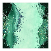 Emerald Glitter Agate Texture 01  (Print Only)