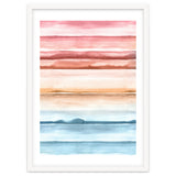 Watercolour Abstract Stripes Red Blue thumbnail