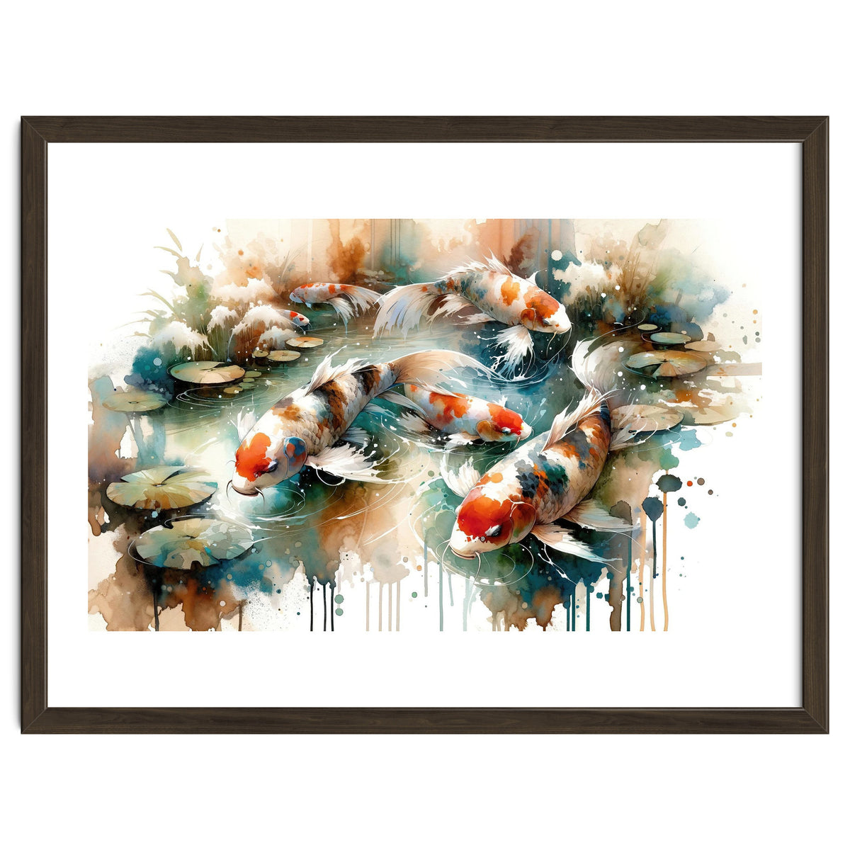 Colorful Koi Fish In Pond