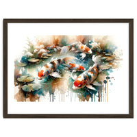 Colorful Koi Fish In Pond