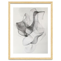 Abstract Black And White Swirling Lines Art