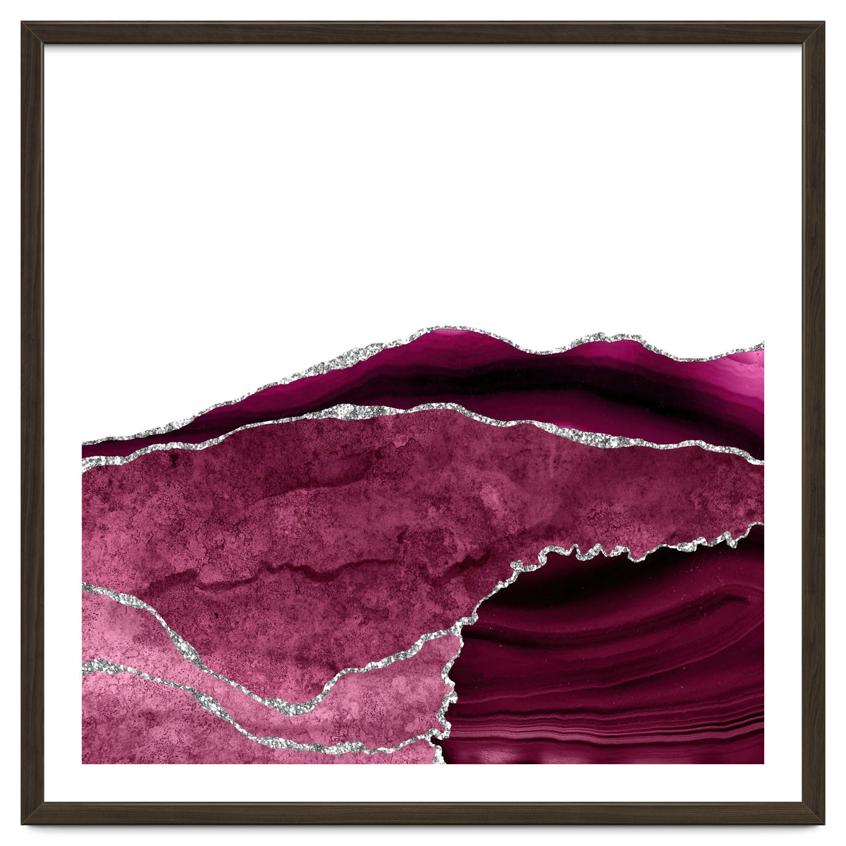 Burgundy & Silver Agate Texture 14