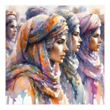 Tuareg Women Procession Watercolor (Print Only) thumbnail