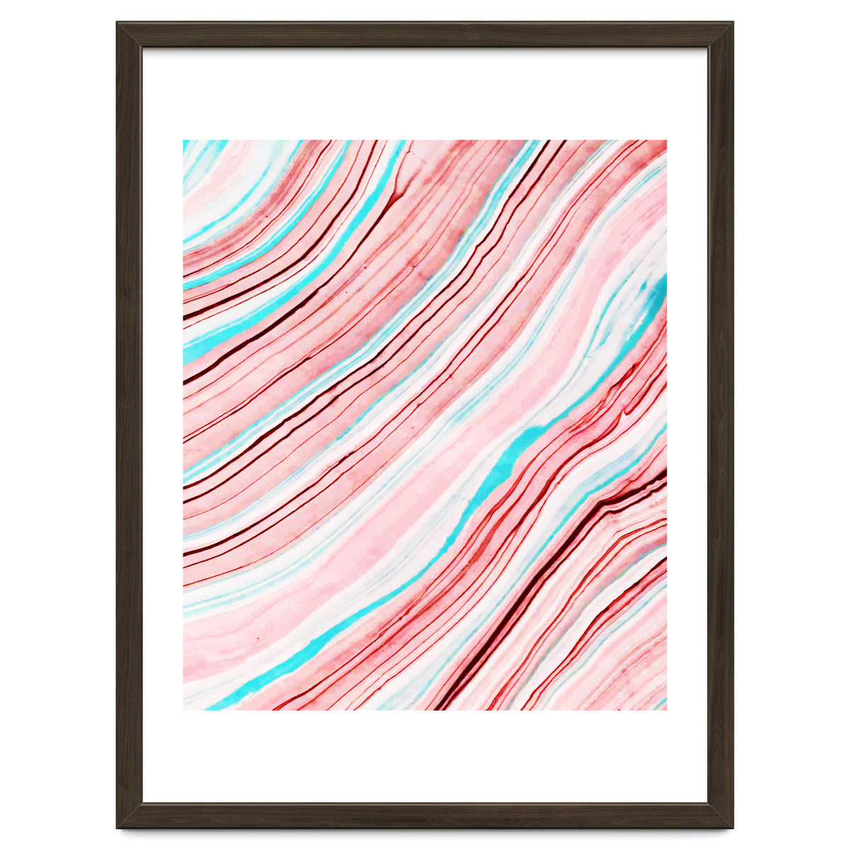 Between the Lines, Pastel Watercolor Abstract Painting, Subtle Neutral Minimal Illustration