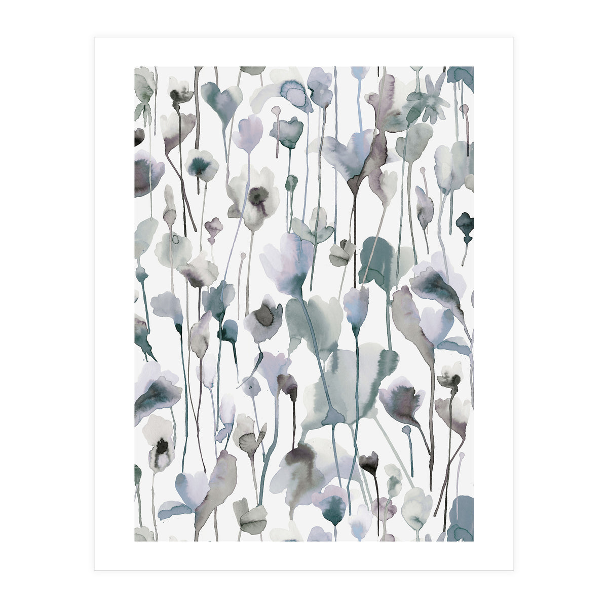 Watercolour Cozy Wild Flowers  (Print Only)