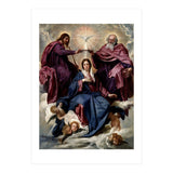 'The Coronation of the Virgin', ca. 1635, Spanish School, Oil on canvas, 176 cm x 124 cm, P01168. (Print Only) thumbnail