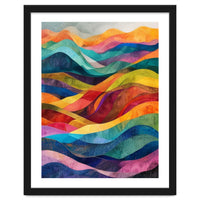 Vibrant Abstract Ribbon Landscape Art