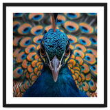 Close Up Peacock Head And Eye With Feathers thumbnail