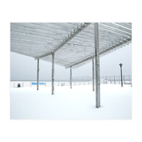Sunshade site in the winter beach (Print Only)