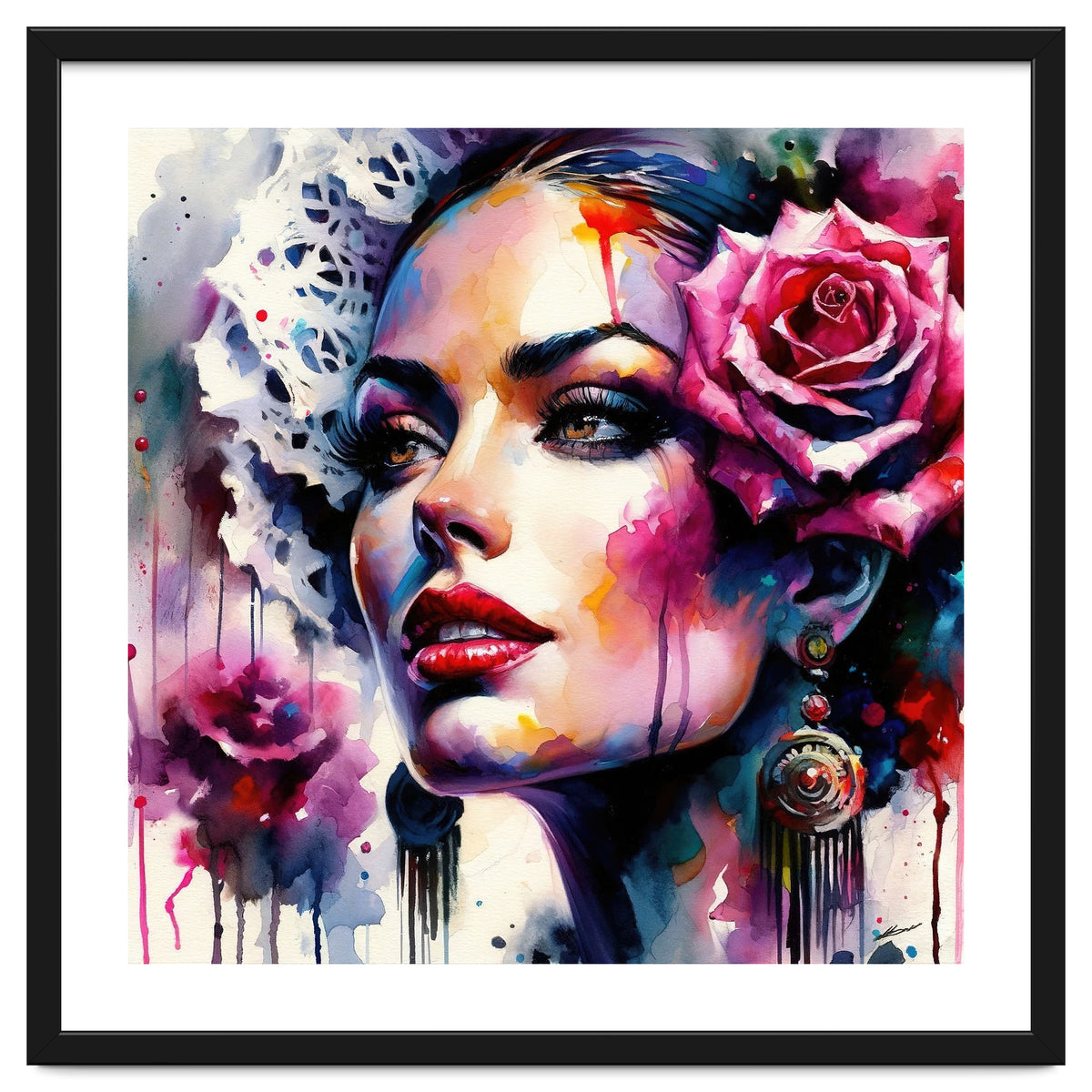 Rose Mantilla Flamenco Portrait