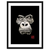 Angry Gorilla White In Black