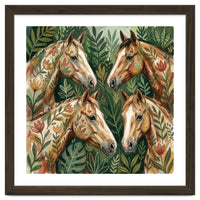 Majestic Floral Horses