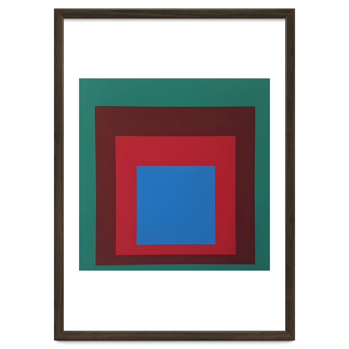 Josef Albers - HOMAGE TO THE SQUARE: Green, Red, Blue