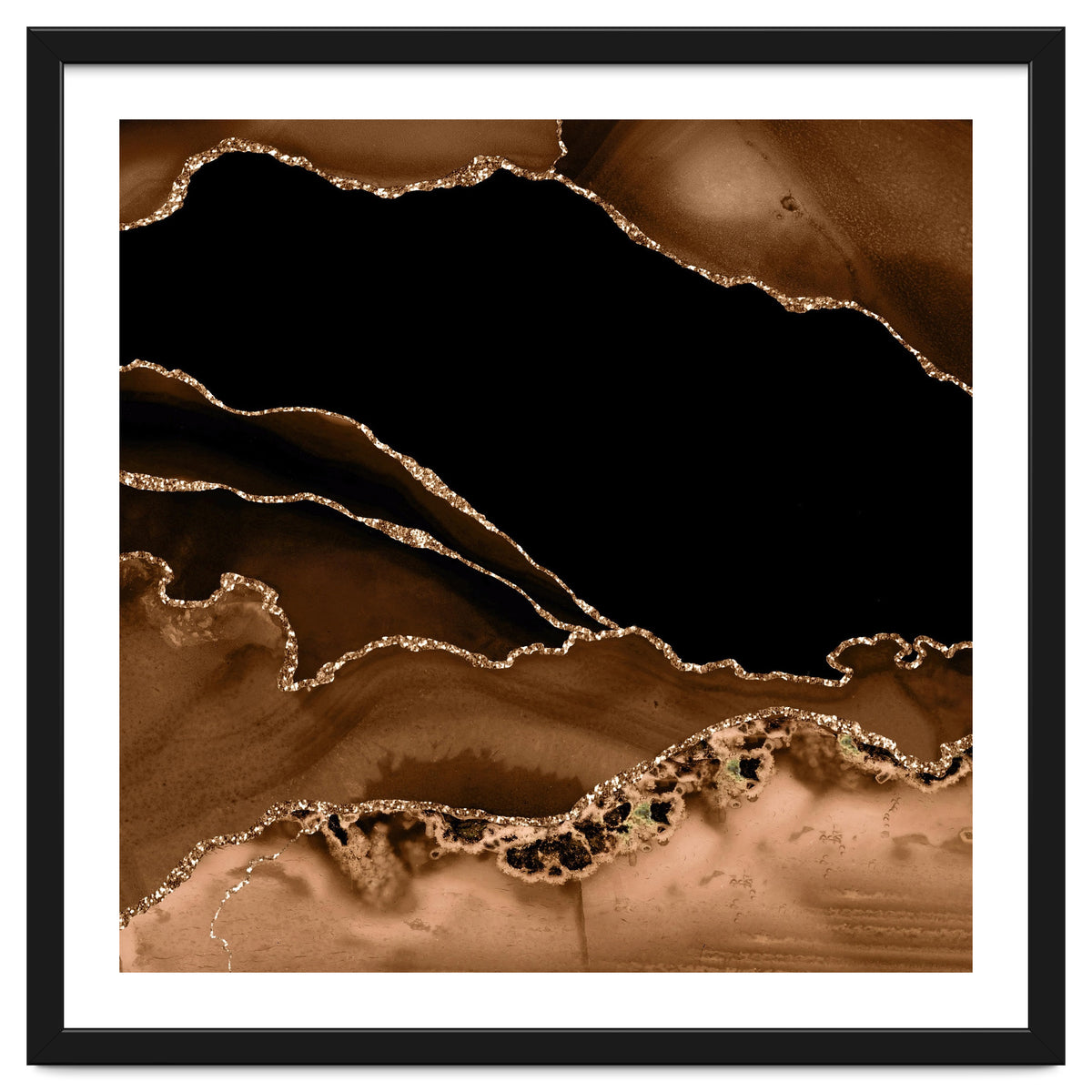 Brown & Gold Agate Texture 14