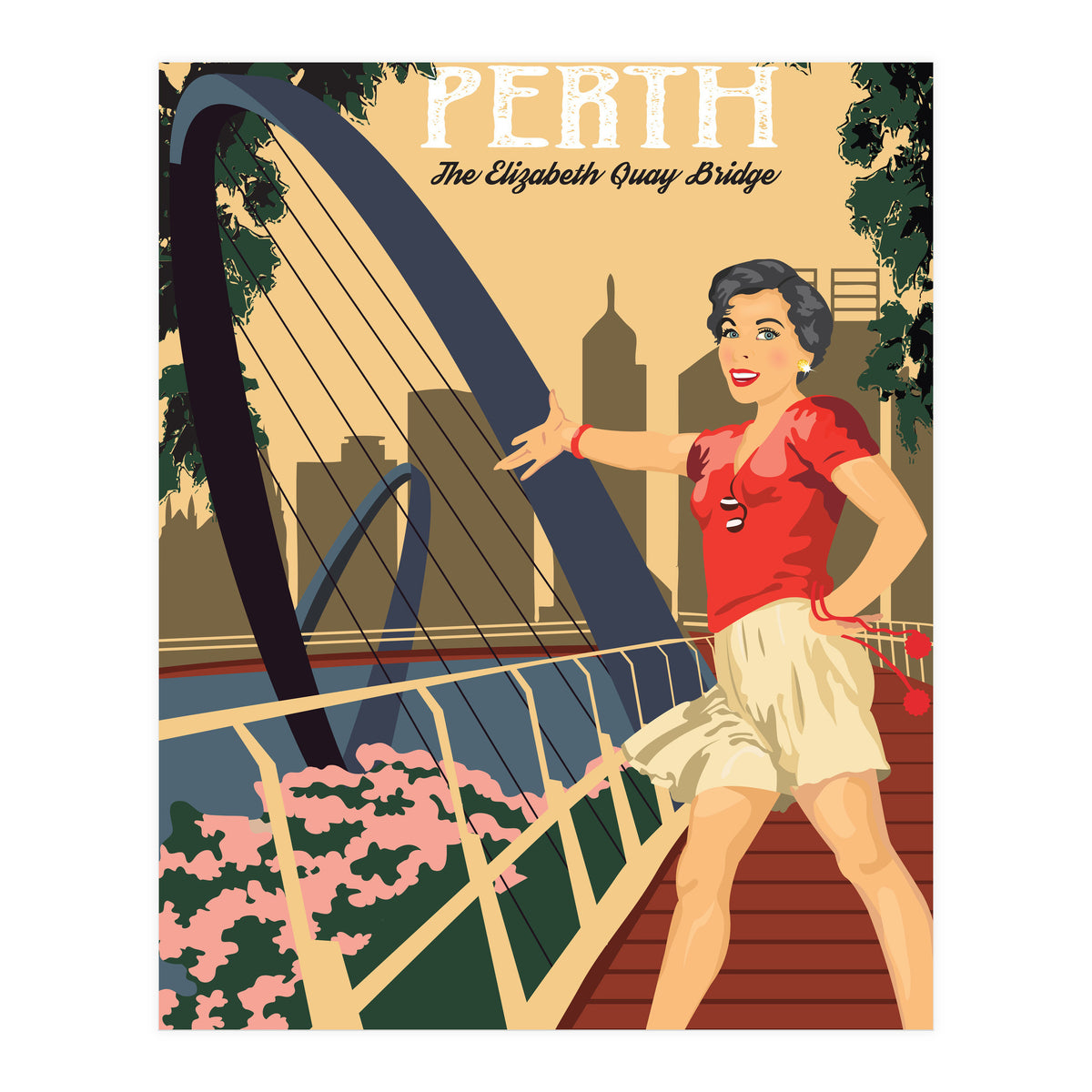 Perth, The Elizabeth Quay Bridge, Australia (Print Only)