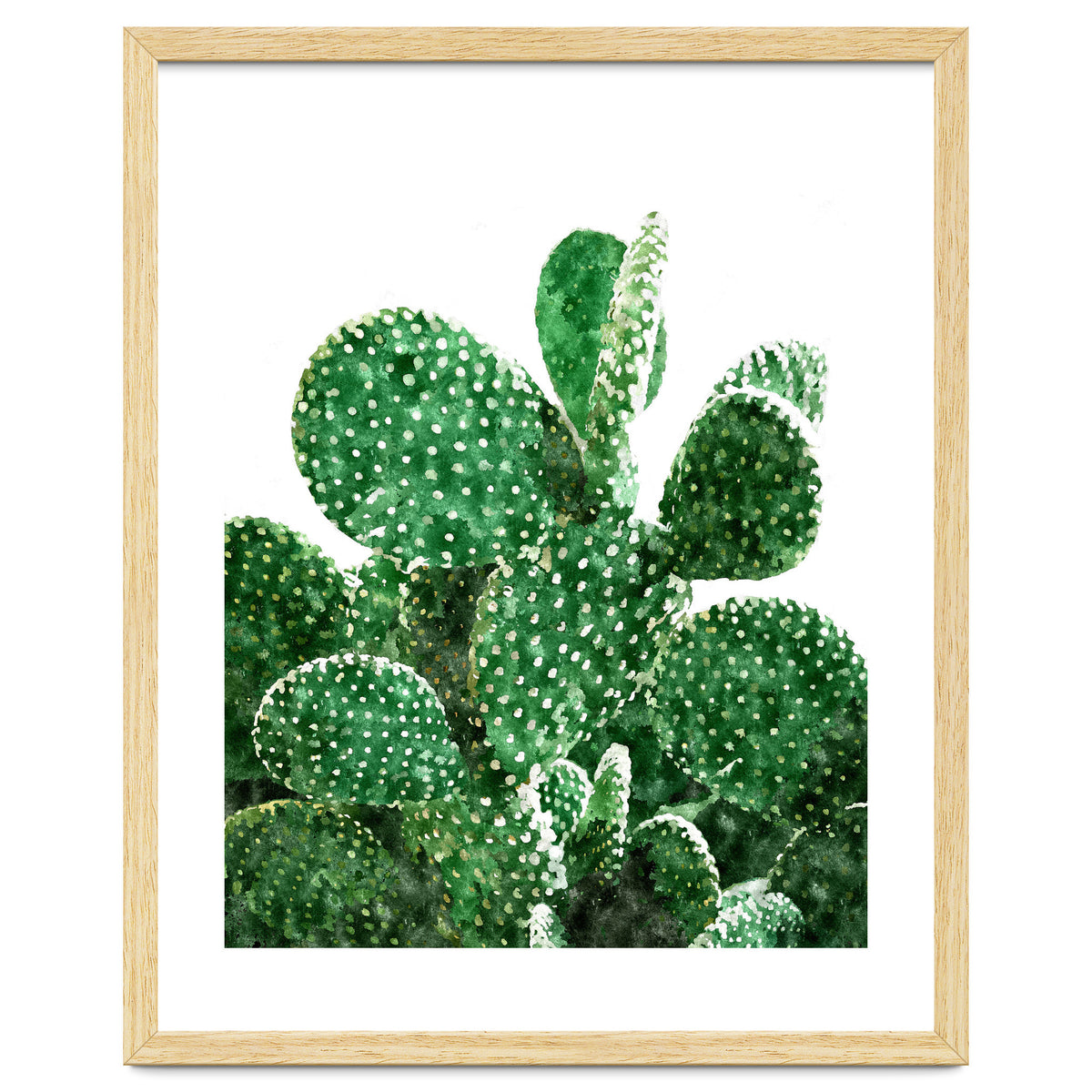 Velvet Cactus | Watercolor Botanical Plants | Minimal Boho Scandinavian Painting