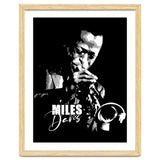 Miles Davis American Jazz Trumpeter in Grayscale thumbnail