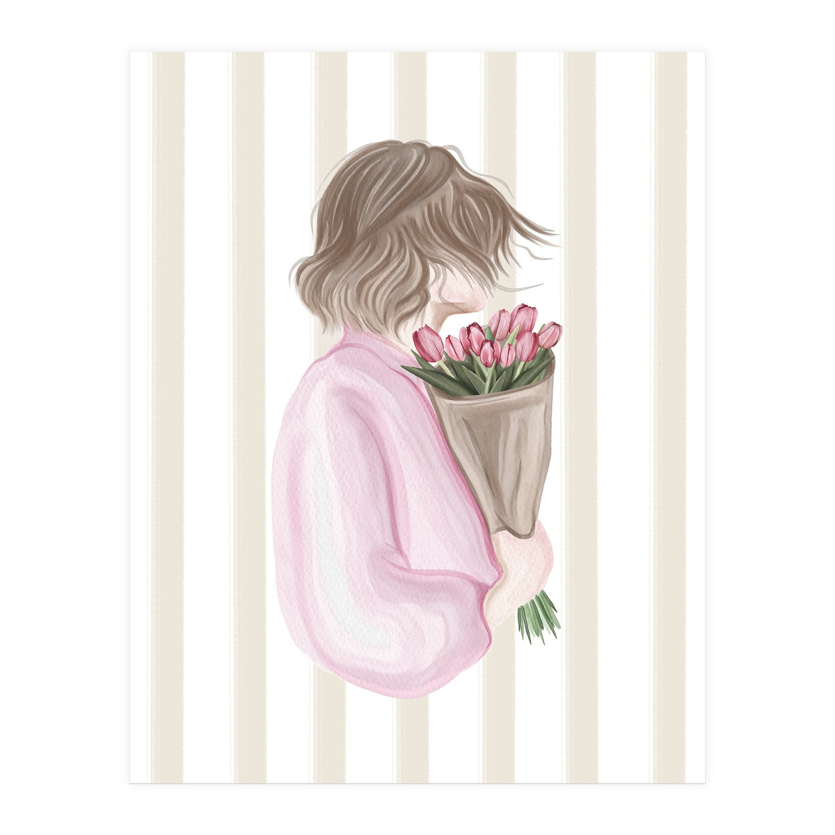 The Girl With The Tulips (Print Only)