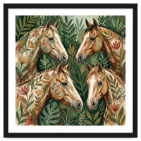 Majestic Floral Horses