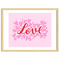 Love hearts - pink and red