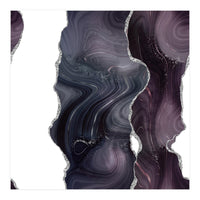 Black & Silver Glitter Agate Texture 06  (Print Only)