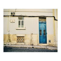 Lisbon Blue door on the street (Print Only)