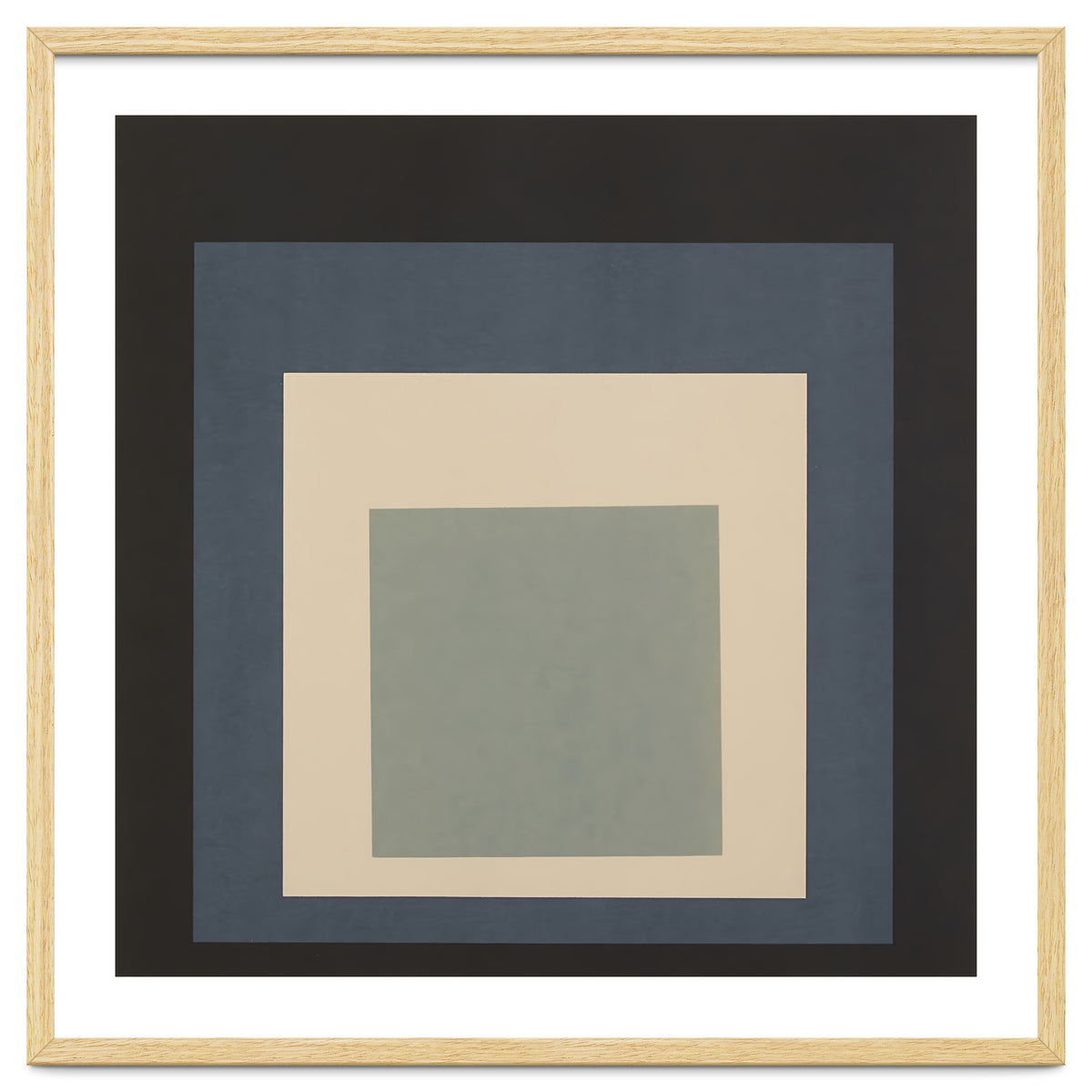 JOSEF ALBERS - HOMAGE TO THE SQUARE BEIGE GREY BLACK HIGH RESOLUTION