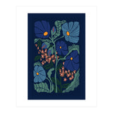 Klimt Flower Dark Blue (Print Only) thumbnail