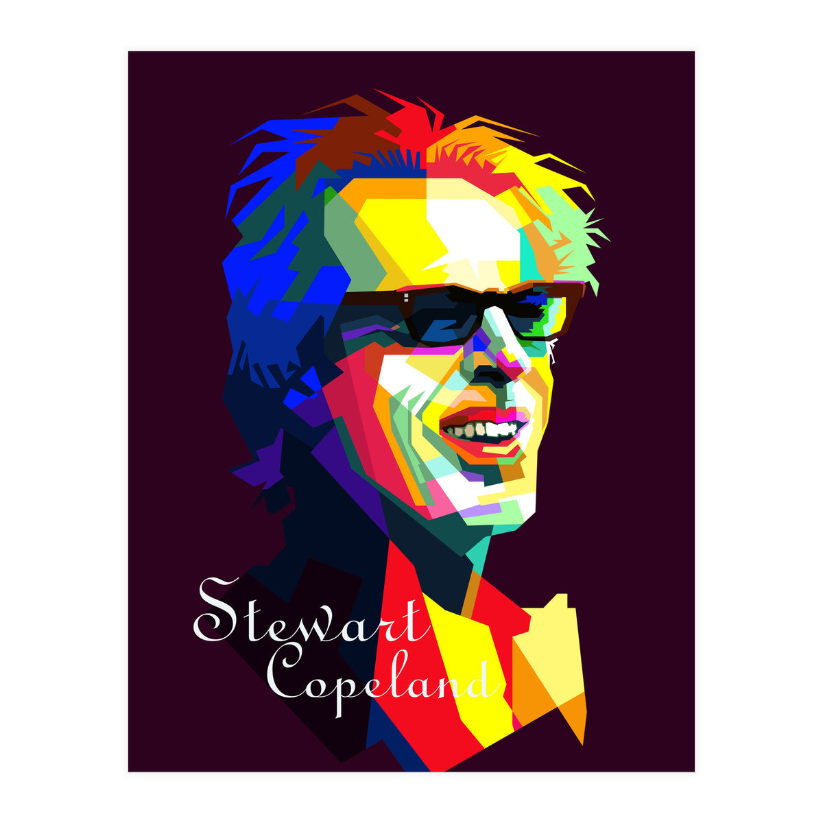 Stewart Copeland The Police Pop Art WPAP (Print Only)