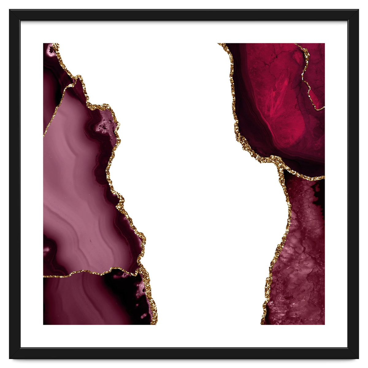 Burgundy & Gold Agate Texture 21