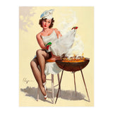 Hot Pinup Barbecue Girl (Print Only) thumbnail