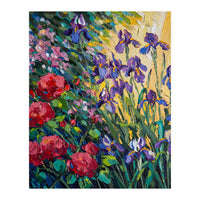 Expressive Heavy Impasto Floral Oil Painting  (Print Only)
