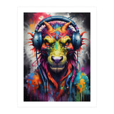 Dragon In Headphones Music (Print Only) thumbnail