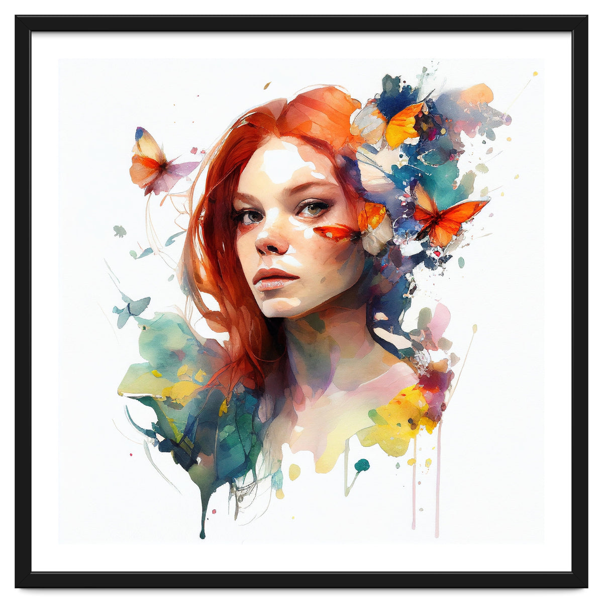 Red Hair Butterfly Reverie