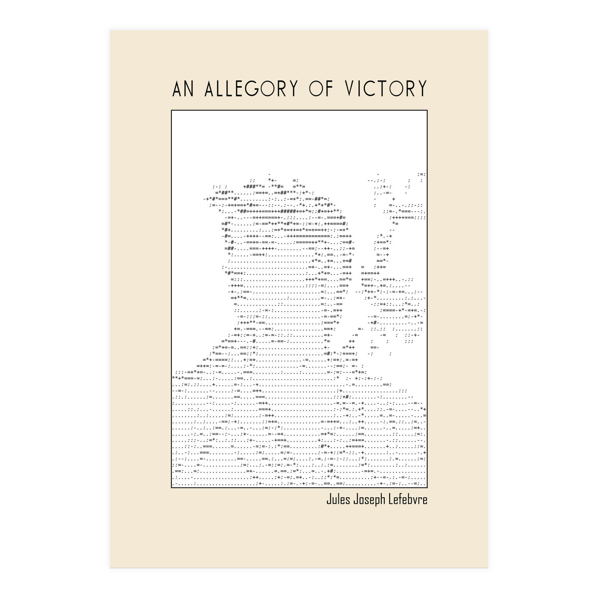 An Allegory Of Victory – Jules Joseph Lefebvre Ascii Art (Print Only)