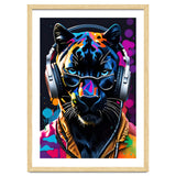 Panther In Headphones And Glasses thumbnail