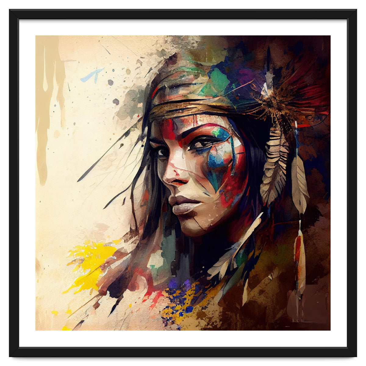Powerful American Native Warrior Woman #4