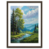Serene Mountain River Landscape Oil Painting thumbnail