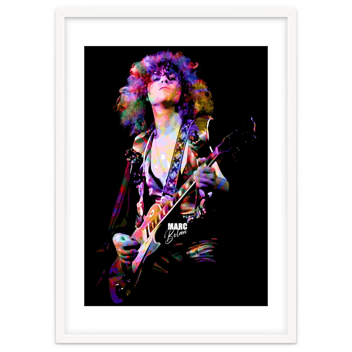 Marc Bolan Musician Legend in Colorful