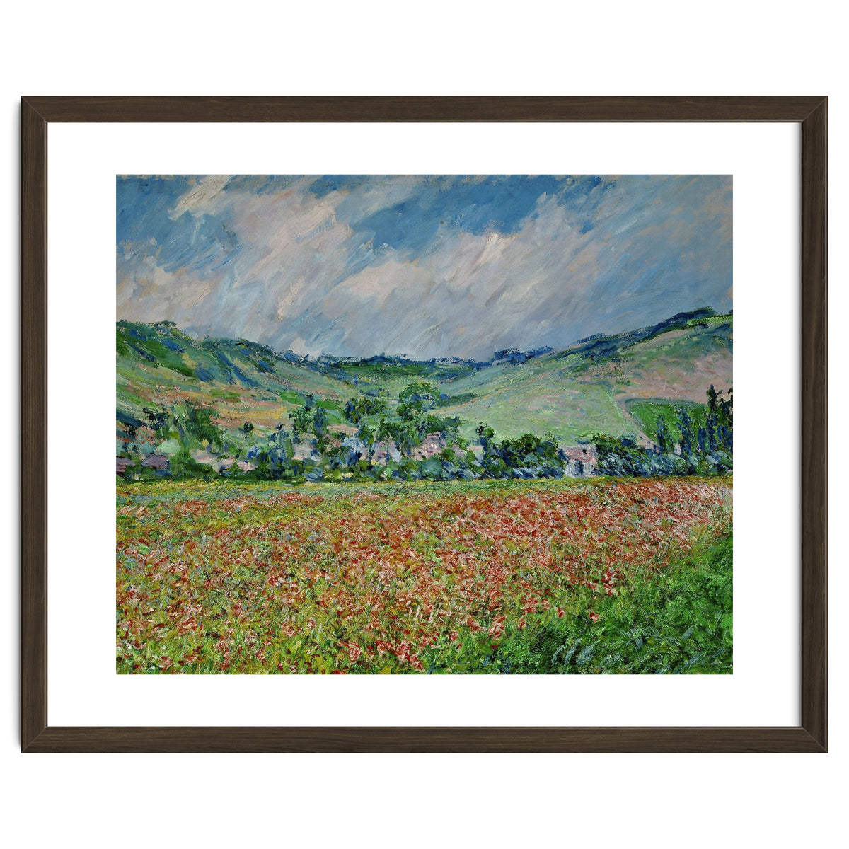 A field of poppies. Canvas.