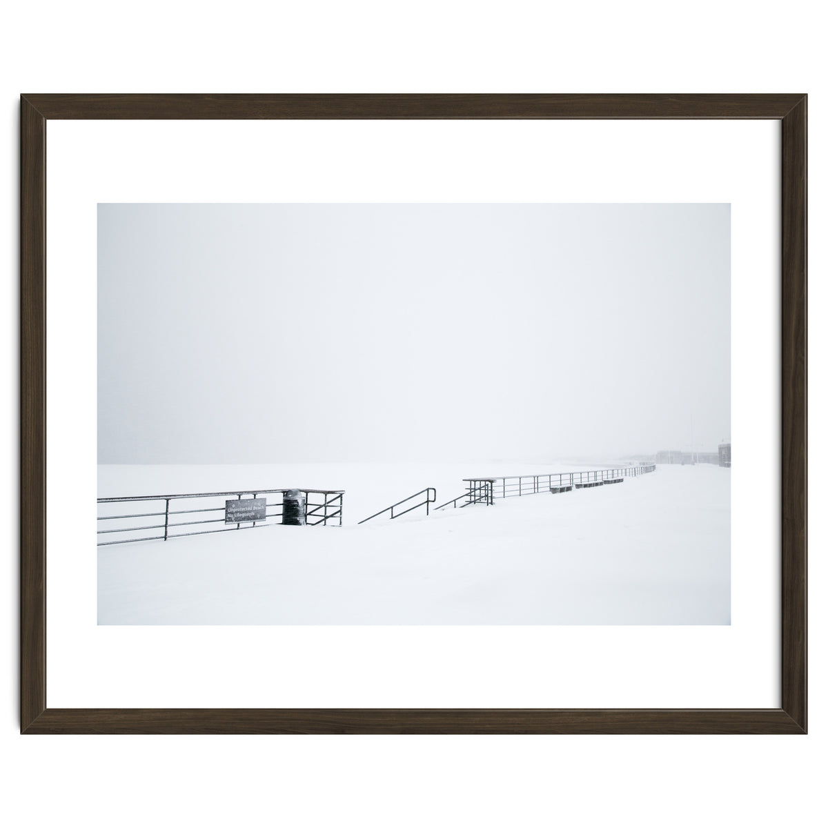 Stairs leading to the winter sea