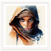 Watercolor Tuareg Woman #1