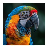 Close Up Of A Colorful Macaw Parrot (Print Only)
