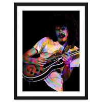 Carlos Santana . American Rock Guitarist Legend Colorful